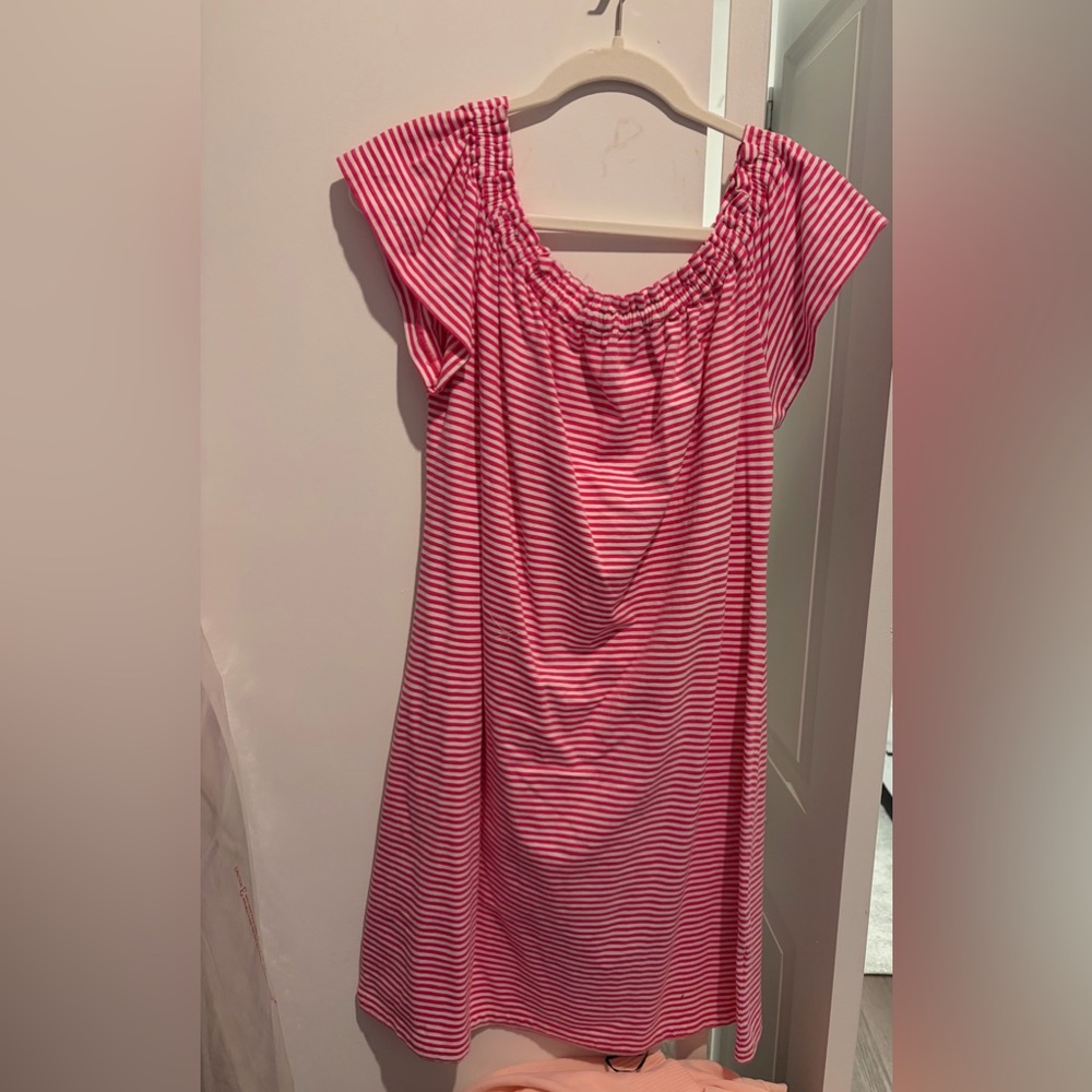 Vineyard Vines Pink and White Striped Tee